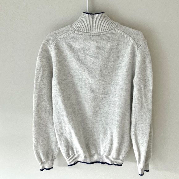 Janie and Jack Quarter Zip Mock Neck Sweater 6 - Picture 8 of 8